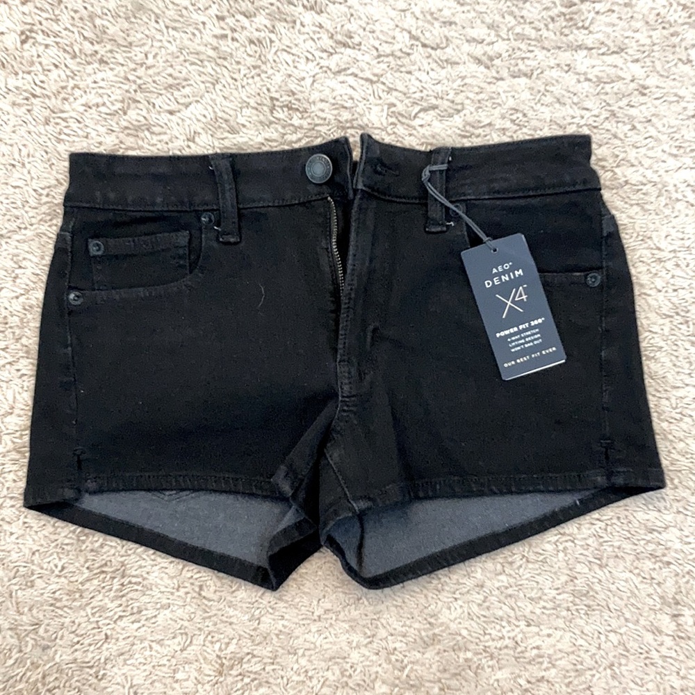American Eagle denim high rise shortie